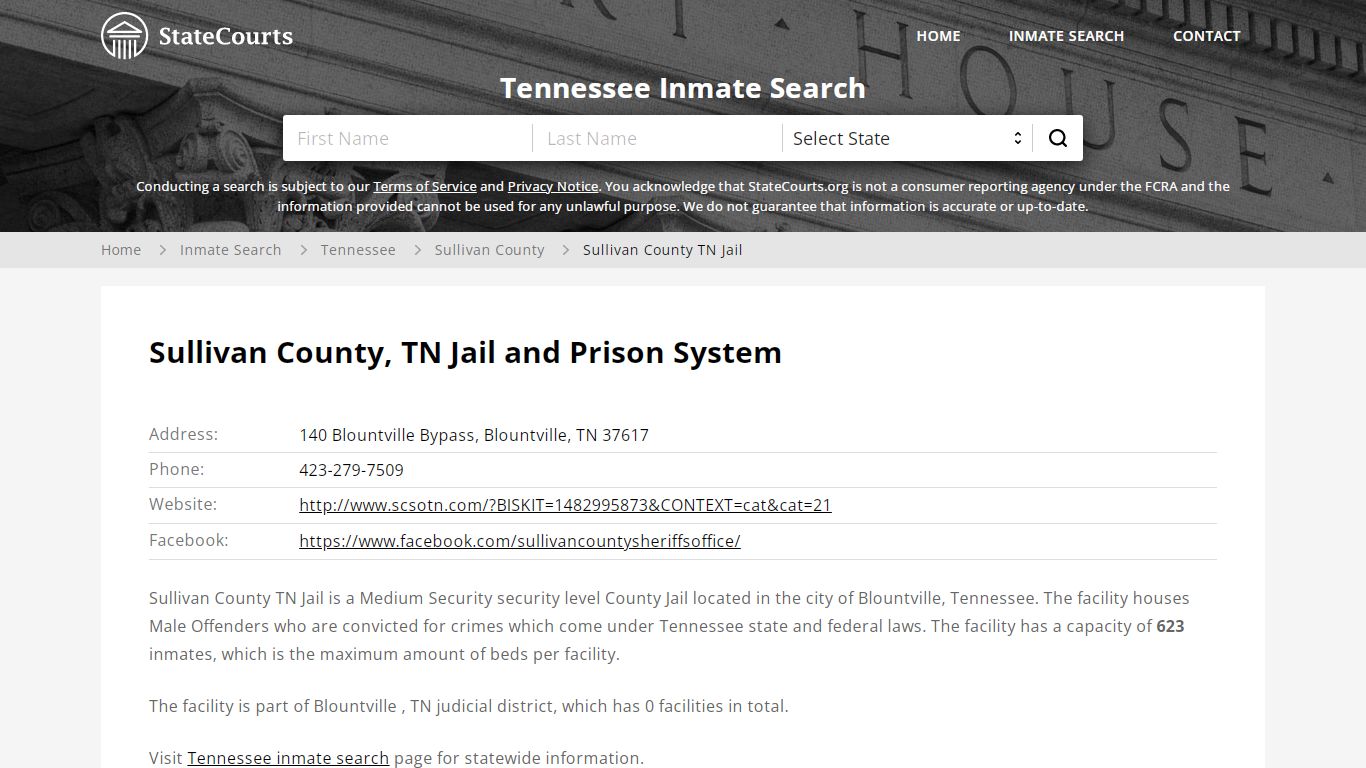 Sullivan County TN Jail Inmate Records Search, Tennessee ...